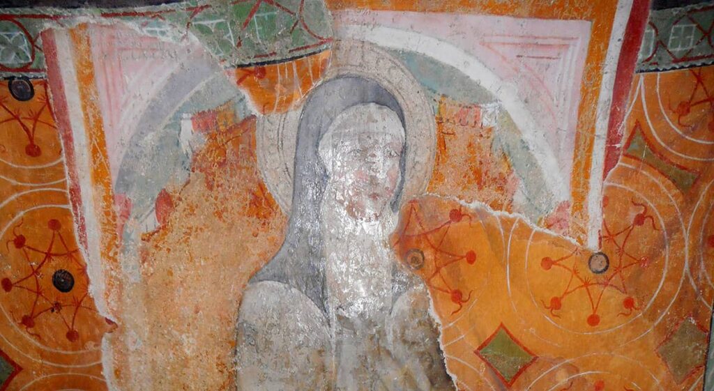 St Clare Fresco at the Monastery of San Damiano in Assisi. Photo by Carlo Raso